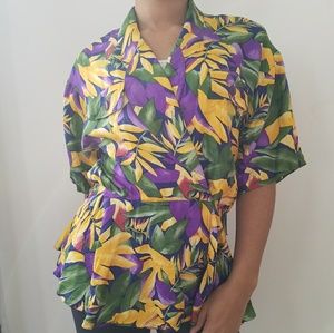 Adrianna Papell Vintage Floral Shirt